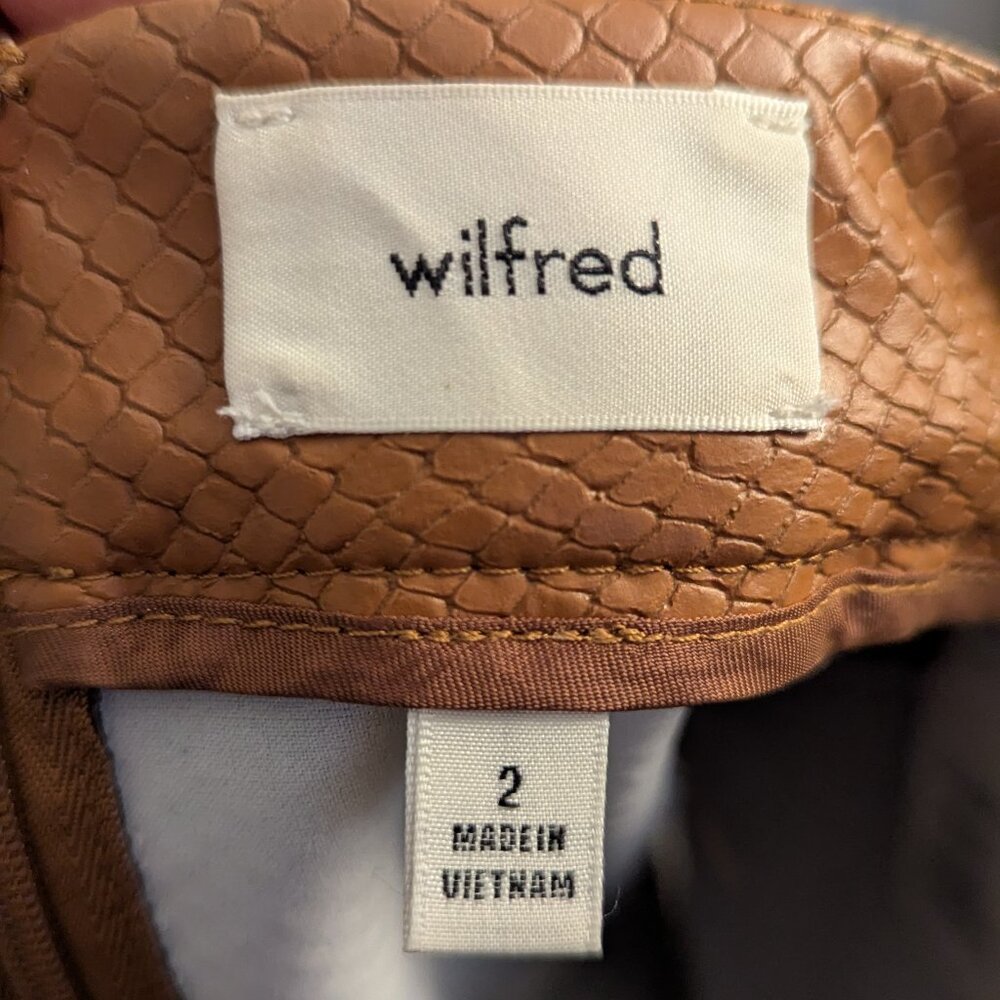 Aritzia Wilfred Brown Python Print Vegan Leather … - image 4